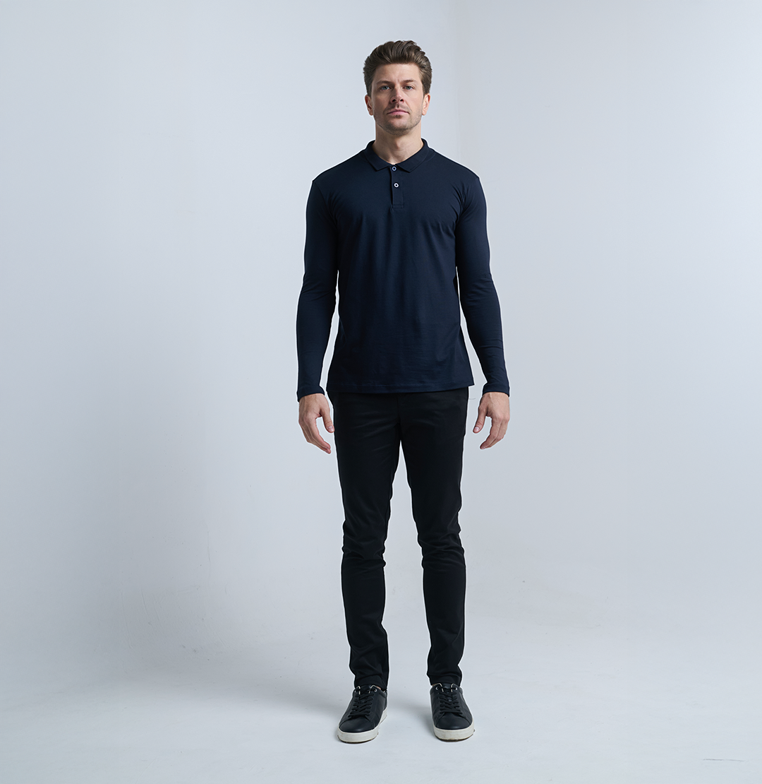 Camisa Polo Manga Longa