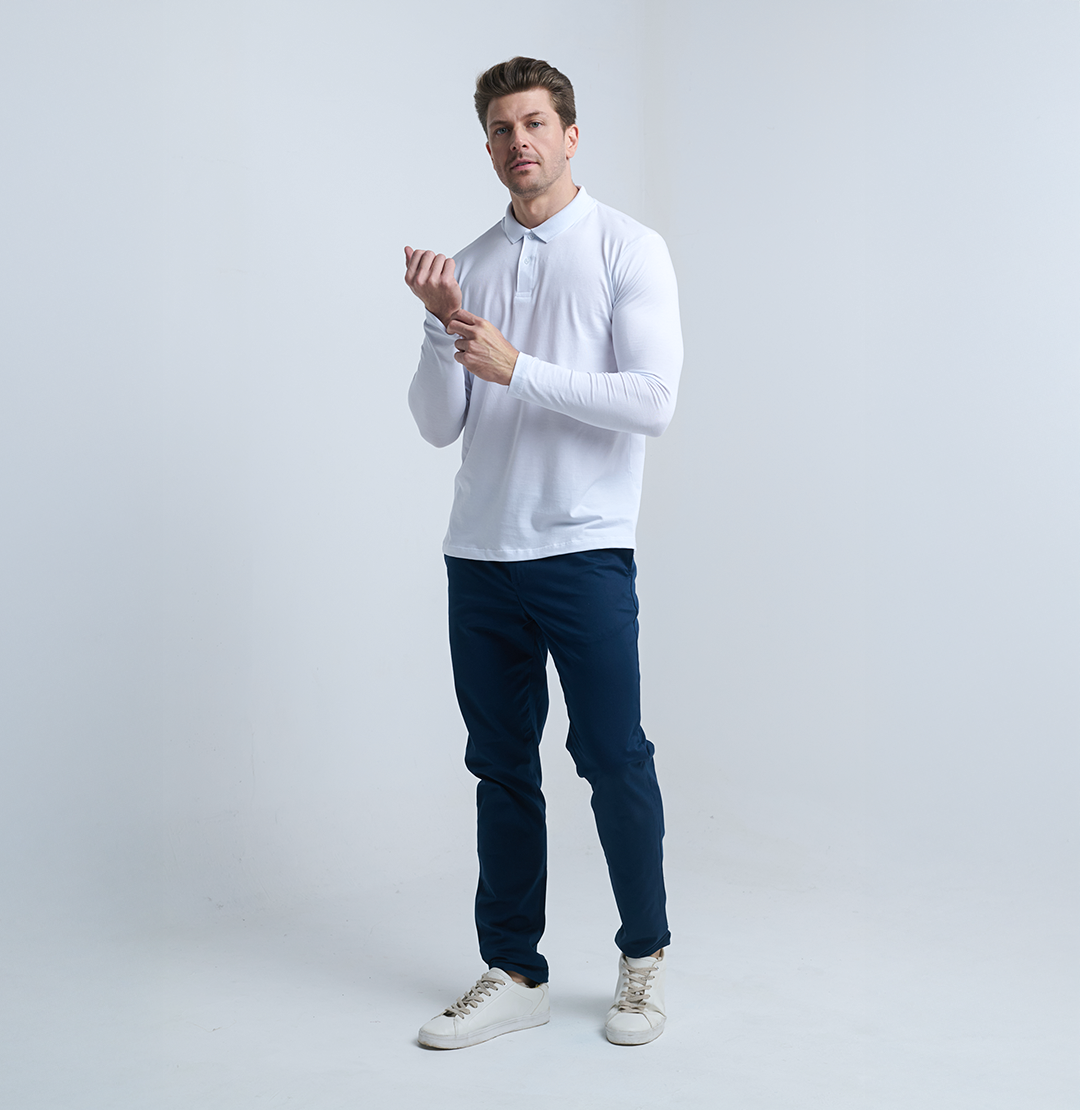 Camisa Polo Manga Longa