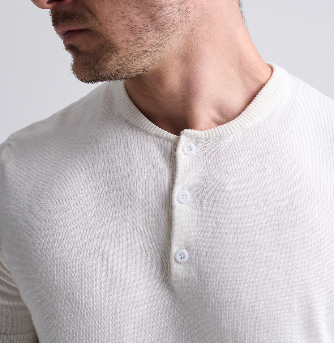 Kit 2x Camisa Henley Tricot Minimal